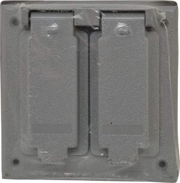 Cooper Crouse-Hinds - Electrical Outlet Box Aluminum Weatherproof Cover - Includes Gasket - USA Tool & Supply