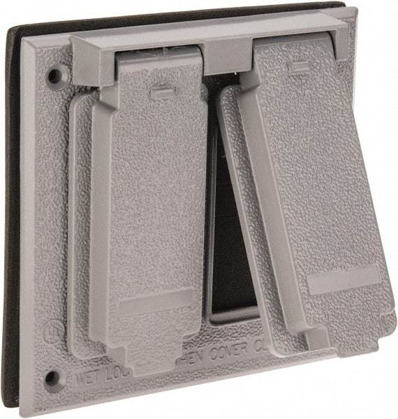 Cooper Crouse-Hinds - Electrical Outlet Box Aluminum Weatherproof Cover - Includes Gasket - USA Tool & Supply
