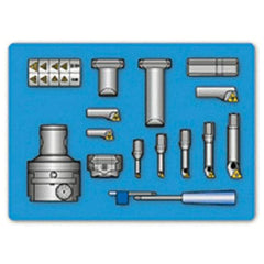 Iscar - 6mm Min Diam Smallest Bar, 22mm Min Diam Largest Bar, Indexable Boring Bar Set - TC.. Insert, BHF Toolholder, 21mm Max Bore Depth - USA Tool & Supply