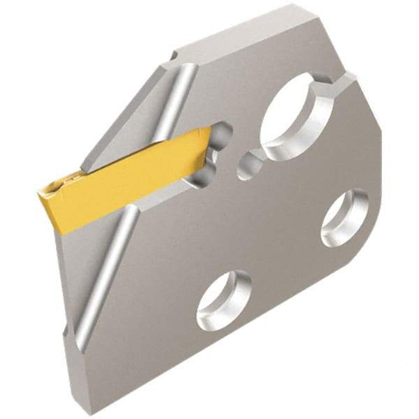 Iscar - Left Hand, 1.4mm Insert Width, 0.63 Inch Max Depth of Cut, Indexable Cutoff and Grooving Support Blade - DGAD 1.4B-D16 - USA Tool & Supply