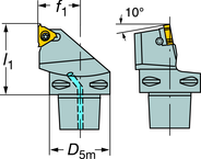 C3-266LFG-22040-16 CoroThread® 266 Coromant Capto® Toolholder - USA Tool & Supply