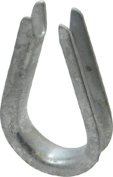 Value Collection - 3/16" Wire Rope Thimble Clip - Steel, Galvanized - USA Tool & Supply