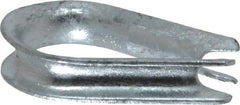 Value Collection - 1/4" Wire Rope Thimble Clip - Steel, Galvanized - USA Tool & Supply