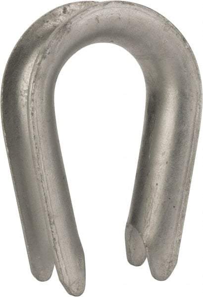 Made in USA - 1" Wire Rope Thimble Clip - Steel, Galvanized - USA Tool & Supply