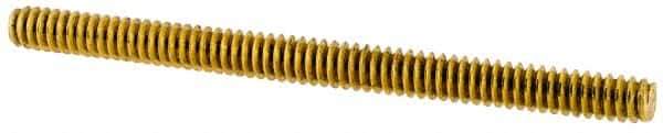 Value Collection - #4-40 1-1/2" OAL Fully Threaded Stud - Brass, Plain Finish - USA Tool & Supply