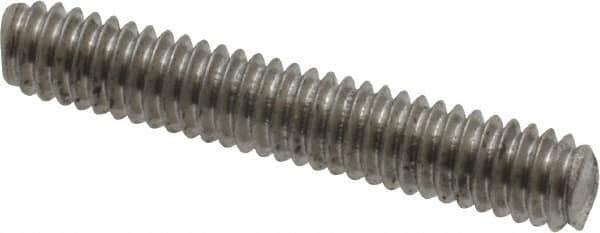Value Collection - #8-32 1" OAL Fully Threaded Stud - Stainless Steel, Plain Finish - USA Tool & Supply