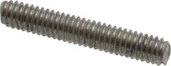 Value Collection - #8-32 1" OAL Fully Threaded Stud - Stainless Steel, Plain Finish - USA Tool & Supply