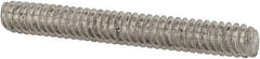 Value Collection - #10-24 1-1/2" OAL Fully Threaded Stud - Stainless Steel, Plain Finish - USA Tool & Supply