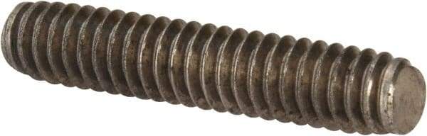 Value Collection - 1/4-20 1-1/4" OAL Fully Threaded Stud - Stainless Steel, Plain Finish - USA Tool & Supply