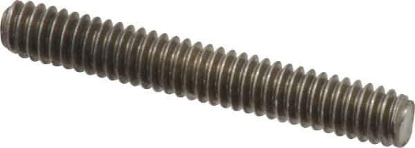 Value Collection - 1/4-20 1-3/4" OAL Fully Threaded Stud - Stainless Steel, Plain Finish - USA Tool & Supply