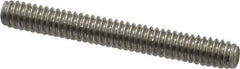 Value Collection - 1/4-20 2" OAL Fully Threaded Stud - Stainless Steel, Plain Finish - USA Tool & Supply