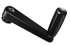 Value Collection - 1.38" Hub Diam x 1.02" Hub Height Crank Handle - 1/2" Round Bore, Aluminum Black Powder Crank Body - USA Tool & Supply