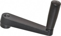 Value Collection - 1.26" Hub Diam x 0.87" Hub Height Crank Handle - 5/8" Round Bore, Aluminum Black Powder Crank Body - USA Tool & Supply
