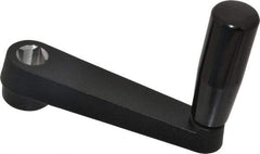 Value Collection - 1.06" Hub Diam x 0.67" Hub Height Crank Handle - 1/2" Square Bore, Aluminum Black Powder Crank Body - USA Tool & Supply