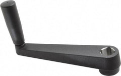 Value Collection - 1.4" Hub Diam x 1.02" Hub Height Crank Handle - 3/4" Square Bore, Aluminum Black Powder Crank Body - USA Tool & Supply