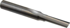 Onsrud - 3/16" Diam, 1/4" Shank Diam, 5/8" Length of Cut, 1 Flute Single Edge Straight Router Bit - 2" Overall Length, Right Hand Cut, Solid Carbide - USA Tool & Supply