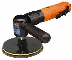 Cleco - 5" Pad Diam, 9,000 RPM, 0.6 hp, Handheld Pneumatic Buffer - 30 CFM, 5/8-11" Spindle Thread, 1/4" Inlet - USA Tool & Supply