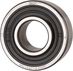 SKF - 15mm Bore Diam, 35mm OD, Double Seal Self Aligning Radial Ball Bearing - 14mm Wide, 2 Rows, Round Bore, 459 Lb Static Capacity, 1,960 Lb Dynamic Capacity - USA Tool & Supply
