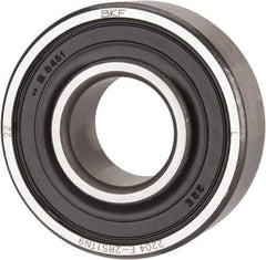 SKF - 17mm Bore Diam, 47mm OD, Double Seal Self Aligning Radial Ball Bearing - 19mm Wide, 2 Rows, Round Bore, 798 Lb Static Capacity, 3,280 Lb Dynamic Capacity - USA Tool & Supply