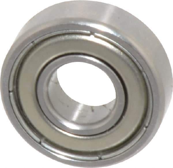 SKF - 1/4" Bore Diam, 5/8" OD, Double Shield Deep Groove Radial Ball Bearing - 0.196" Wide, 1 Row, Round Bore, 139 Lb Static Capacity, 332 Lb Dynamic Capacity - USA Tool & Supply