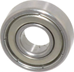 SKF - 1/4" Bore Diam, 5/8" OD, Double Shield Deep Groove Radial Ball Bearing - 0.196" Wide, 1 Row, Round Bore, 139 Lb Static Capacity, 332 Lb Dynamic Capacity - USA Tool & Supply