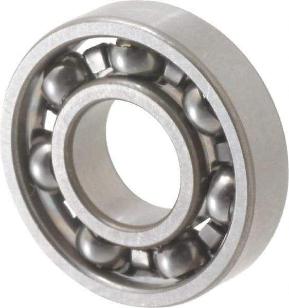 SKF - 3/8" Bore Diam, 7/8" OD, Open Deep Groove Radial Ball Bearing - 7/32" Wide, 1 Row, Round Bore, 301 Lb Static Capacity, 746 Lb Dynamic Capacity - USA Tool & Supply