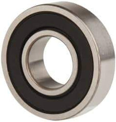 SKF - 1/2" Bore Diam, 1-1/8" OD, Double Seal Deep Groove Radial Ball Bearing - 5/16" Wide, 1 Row, Round Bore, 540 Lb Static Capacity, 1,140 Lb Dynamic Capacity - USA Tool & Supply