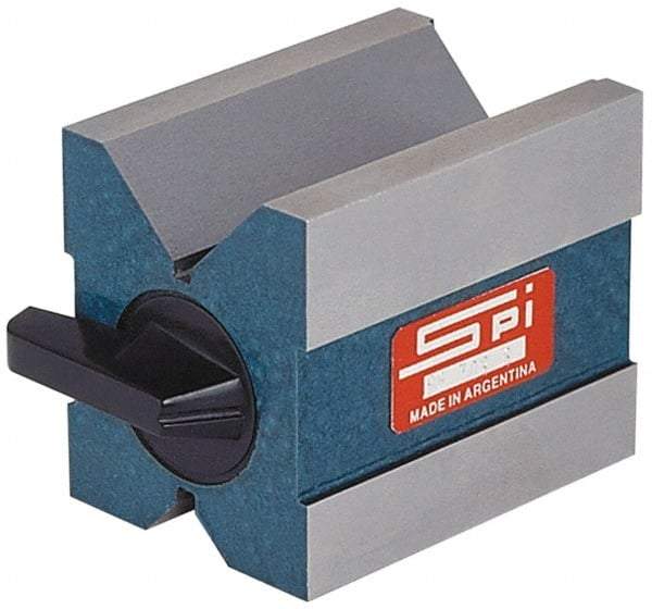 SPI - 0.19 to 1-3/4" Capacity, 90° Angle, Hardened Steel V-Block - 2-3/4" Long x 2" Wide x 2-3/8" High, Sold as Matched Pair - USA Tool & Supply