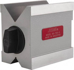 SPI - 0.19 to 70mm Capacity, 90° Angle, Steel V-Block - 3-15/16" Long x 2-3/4" Wide x 3-3/4" High, Sold as Individual - USA Tool & Supply