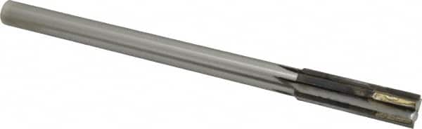 Made in USA - 0.5971 to 0.628" Diam, 9/16" Diam Shank, 2-1/4" Flute, Semi Finish Semi Ground Chucking Reamer - USA Tool & Supply