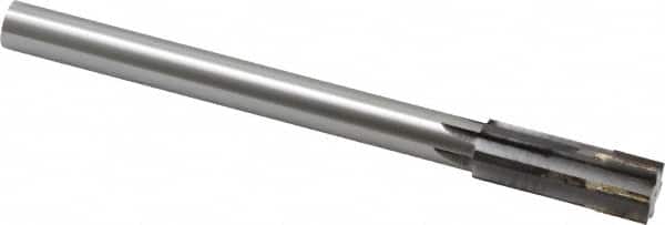 Made in USA - 0.8471 to 0.878" Diam, 3/4" Diam Shank, 2-5/8" Flute, Semi Finish Semi Ground Chucking Reamer - USA Tool & Supply