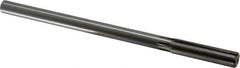 Made in USA - 1/2" Carbide-Tipped 6 Flute Chucking Reamer - Straight Flute, 2" Straight Shank, 2" Flute Length, 8" OAL - USA Tool & Supply