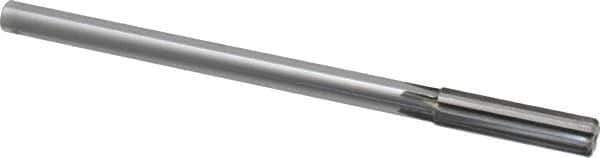 Made in USA - 1/2" Carbide-Tipped 6 Flute Chucking Reamer - Straight Flute, 2" Straight Shank, 2" Flute Length, 8" OAL - USA Tool & Supply