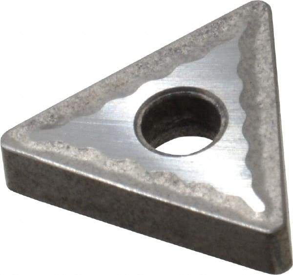 Interstate - TNMG322 R Grade ICP22 Carbide Turning Insert - Al2O3 Finish, 60° Triangle, 3/8" Inscr Circle, 1/8" Thick, 1/32" Corner Radius - USA Tool & Supply