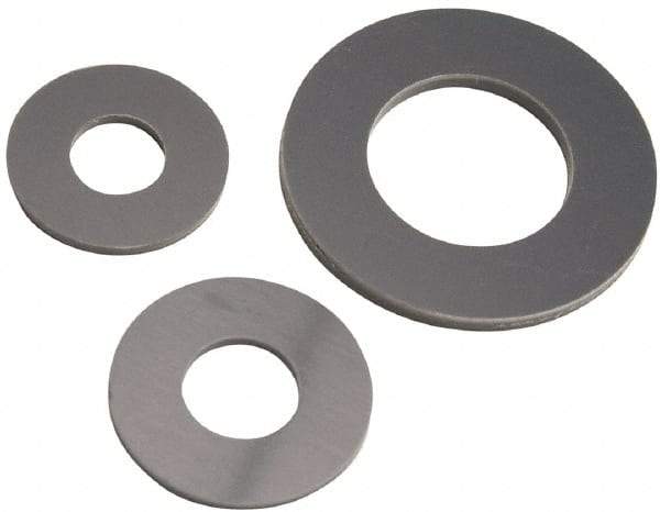 Made in USA - 5/16" Screw, Grade Gray PVC Standard Flat Washer - 3/8" ID x 7/8" OD, 0.062" Thick, Plain Finish - USA Tool & Supply