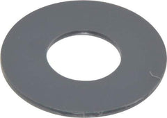 Made in USA - 1/2" Screw, Grade Gray PVC Standard Flat Washer - 0.562" ID x 1-1/4" OD, 0.062" Thick, Plain Finish - USA Tool & Supply