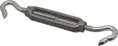 Made in USA - 112 Lb Load Limit, 5/16" Thread Diam, 2-9/16" Take Up, Aluminum Hook & Hook Turnbuckle - 3-7/16" Body Length, 7/32" Neck Length, 6-3/4" Closed Length - USA Tool & Supply