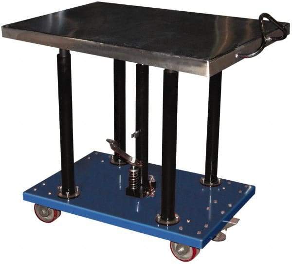 Vestil - 2,000 Lb Capacity Manual Hydraulic Post Lift Table - 36" to 54" Lift Height, 36" Platform Length x 24" Platform Width - USA Tool & Supply