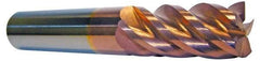 ProMax - 1", 1-3/4" LOC, 1" Shank Diam, 4" OAL, 5 Flute, Solid Carbide Square End Mill - Single End, TiCN Finish, Spiral Flute, 40° Helix, Centercutting, Right Hand Cut, Right Hand Flute, Series 112 - USA Tool & Supply