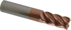 ProMax - 5/8", 1-1/4" LOC, 5/8" Shank Diam, 3-1/2" OAL, 5 Flute, Solid Carbide Square End Mill - Single End, TiCN Finish, Spiral Flute, 40° Helix, Centercutting, Right Hand Cut, Right Hand Flute, Series 112 - USA Tool & Supply