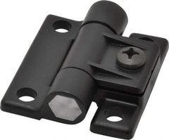 80/20 Inc. - 2-1/2" Long x 2-1/4" Wide x 0.77" Thick, Adjustable Hinge - Black Acetal - USA Tool & Supply