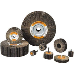 Standard Abrasives - 6 Inch Diameter, 60 Grit Aluminum Oxide Unmounted Flap Wheel - 1 Inch Hole, 2 Inch Wide, Coated, Medium Grade, 6,200 Max RPM - USA Tool & Supply