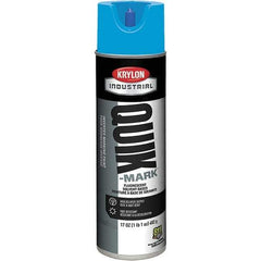 Krylon - 20 fl oz Blue Marking Paint - 50 to 60 Sq Ft Coverage, Solvent-Based Formula - USA Tool & Supply