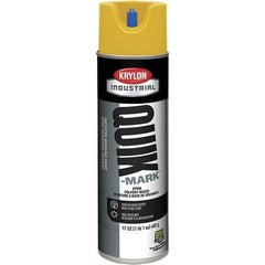 Krylon - 20 fl oz Yellow Marking Paint - 50 to 60 Sq Ft Coverage, Solvent-Based Formula - USA Tool & Supply