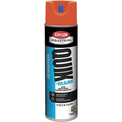 Krylon - 20 fl oz Orange Marking Paint - 50 to 60 Sq Ft Coverage, Water-Based Formula - USA Tool & Supply