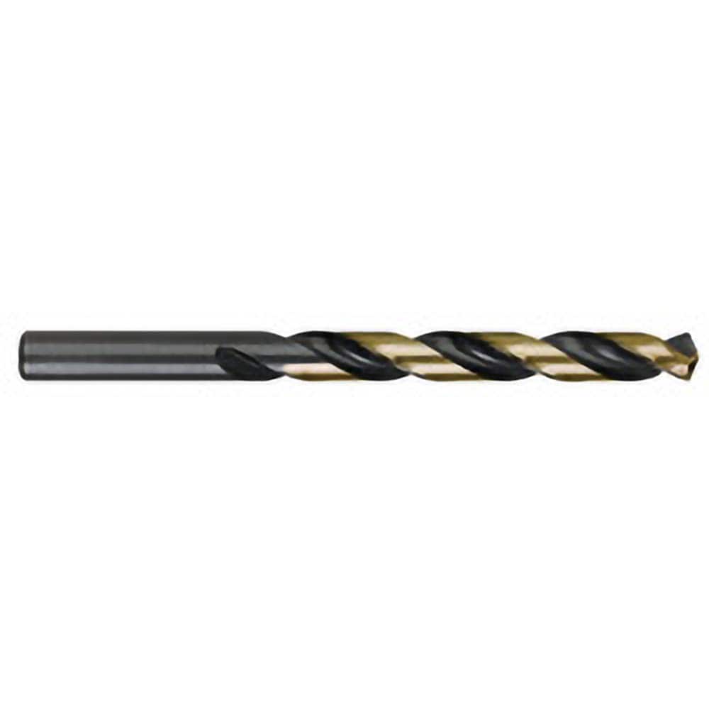 Jobber Length Drill Bit: 0.397″ Dia, 135 °, High Speed Steel Bright/Uncoated, 5.125″ OAL, Right Hand Cut, Spiral Flute, Straight-Cylindrical Shank