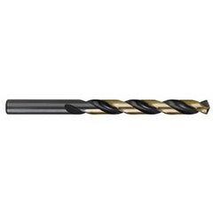 Titan USA - Jobber Length Drill Bits; Drill Bit Size (Inch): 1/2 ; Drill Bit Size (Decimal Inch): 0.5000 ; Drill Point Angle: 135 ; Drill Bit Material: High Speed Steel ; Drill Bit Finish/Coating: Uncoated ; Flute Type: Spiral - Exact Industrial Supply