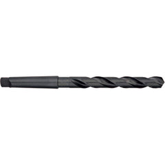 Taper Shank Drill Bit: 0.9688″ Dia, 3MT, 118 °, High Speed Steel Oxide Finish, 11″ OAL, Spiral Flute