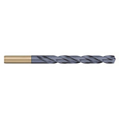 Jobber Length Drill Bit: 0.404″ Dia, 135 °, Cobalt AlTiN Finish, 5.25″ OAL, Right Hand Cut, Spiral Flute, Straight-Cylindrical Shank