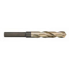 Titan USA - 25/32" 135° 1/2" Shank Uncoated Cobalt Silver & Deming Reduced Shank Drill Bit - Exact Industrial Supply